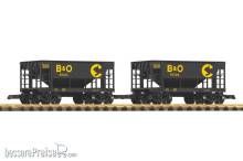 Piko 38933 - G 2er Set Schüttgutwagen B&O mit Erzladung