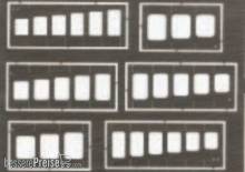 Eduard Accessories 00002 - Quadrate und Rechtecke Gravierschablone in 1:72