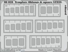 Eduard Accessories 00028 - Template oblongs & square STEEL