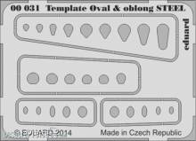 Eduard Accessories 00031 - Template ovals & oblong STEEL for tool