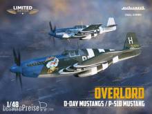 Eduard Plastic Kits 11181 - OVERLORD: D-DAY MUSTANGS / P-51B MUSTANG DUAL COMBO 1/48 EDUARD-LIMITED