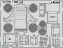 Eduard Accessories 321007 - 1:32 P-40B 1/32 GREAT WALL HOBBY