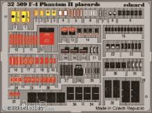 Eduard Accessories 32509 - F-4 Phantom II Placards in 1:32