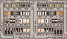 Eduard Accessories 32517 - F-16 Falcon Placards für Hasegawa Bausatz in 1:32