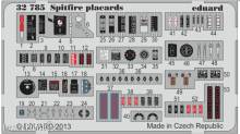 Eduard Accessories 32785 - Spitfire placards in 1:32