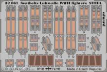 Eduard Accessories 32867 - Seatbelts Luftwaffe WWII fighters STEEL in 1:32
