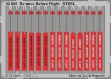 Eduard Accessories 32886 - Remove Before Flight STEEL in 1:32