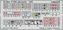 Eduard Accessories 32942 - F-15C placards for Tamiya in 1:32
