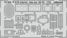 Eduard Accessories 32955 - P-51D interior late ser. 20-35 f. Tamiya in 1:32
