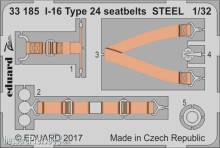 Eduard Accessories 33185 - I-16 Type 24 seatbets STEEL for ICM in 1:32