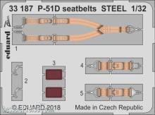 Eduard Accessories 33187 - P-51D seatbelts STEEL for Revell in 1:32