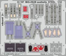Eduard Accessories 33197 - MiG-29UB seatbelts STEEL for Trumpeter in 1:35