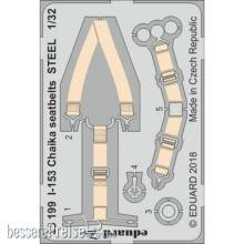 Eduard Accessories 33199 - I-153 Chaika seatbelts STEEL for ICM in 1:32