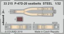 Eduard Accessories 33215 - P-47D-20 seatbelts STEEL for Trumpeter in 1:32