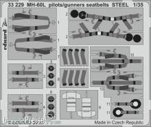 Eduard Accessories 33229 - MH-60L pilots/gunners seatbelts STEEL for Kitty Hawk in 1:35