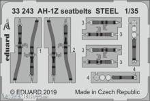 Eduard Accessories 33243 - AH-1Z seatbelts STEEL for Academy in 1:32