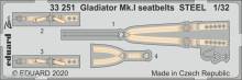 Eduard Accessories 33251 - Gladiator Mk.I seatbelts STEEL for ICM in 1:32