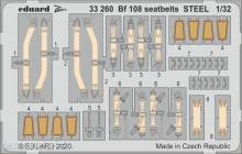 Eduard Accessories 33260 - Bf 108 seatbelts STEEL for Eduard in 1:32
