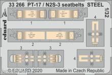 Eduard Accessories 33266 - PT-17 / N2S-3 seatbelts STEEL for ICM in 1:32