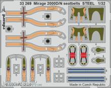 Eduard Accessories 33269 - Mirage 2000D/N seatbelts STEEL for Kitty Hawk in 1:32