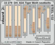 Eduard Accessories 33279 - DH. 82A Tiger Moth seatbelts STEEL 1/32 for ICM in 1:32
