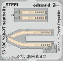 Eduard Accessories 33300 - 1:32 Yak-9T seatbelts STEEL