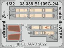Eduard Accessories 33338 - 1:32 Bf 109G-2/4 seatbelts STEEL for REVELL