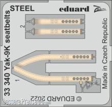 Eduard Accessories 33340 - 1:32 Yak-9K seatbelts STEEL for ICM