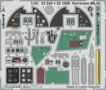 Eduard Accessories 33343 - 1:32 Hurricane Mk.IIb 1/32 REVELL