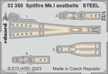 Eduard Accessories 33350 - 1:32 Spitfire Mk.I seatbelts STEEL 1/32 KOTARE