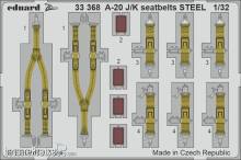 Eduard Accessories 33368 - A-20J/K seatbelts STEEL HKM
