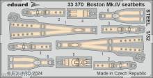 Eduard Accessories 33370 - Boston Mk.IV seatbelts STEEL HKM