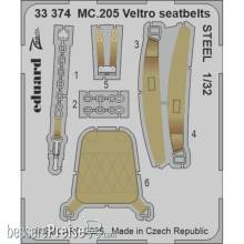 Eduard Accessories 33374 - MC.205 Veltro seatbelts STEEL ITALERI