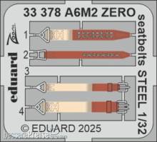Eduard Accessories 33378 - A6M2 Zero seatbelts STEEL TAMIYA