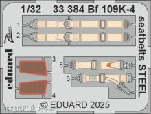 Eduard Accessories 33384 - Bf 109K-4 seatbelts STEEL 1/32 for Kotare