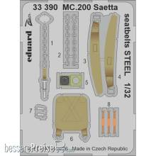 Eduard Accessories 33390 - MC.200 Saetta seatbelts STEEL for Italeri