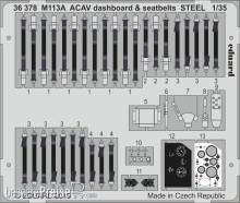Eduard Accessories 36378 - M113A ACAV dashboard & seatbelts STEEL for AFV Club in 1:35