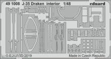 Eduard Accessories 491008 - J-35 Draken interior for Hasegawa in 1:48
