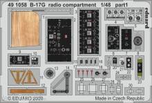 Eduard Accessories 491058 - B-17G radio compartment for HKM in 1:48