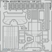 Eduard Accessories 481094 - 1:48 Beaufort Mk.I bomb bay for ICM