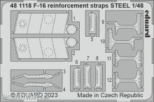 Eduard Accessories 481118 - 1:48 F-16 reinforcement straps STEEL 1/48 KINETIC