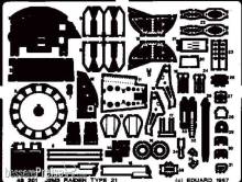 Eduard Accessories 48201 - J2M3 Raiden type 21 in 1:48