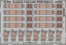 Eduard Accessories 49095 - Seatbelts Luftwaffe WWII fighters STEEL in 1:48