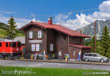 Kibri 39493 - Spur H0 Bahnhof Davos-Monstein inkl. Hausbeleuchtungs- Startset, Funktionsbausatz