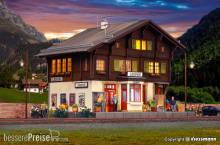 Kibri 39497 - Spur H0 Bahnhof Litzirüti inkl. Hausbeleuchtungs- Startset, Funktionsbausatz