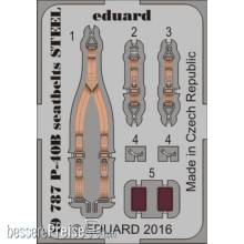 Eduard Accessories 49787 - P-40B seatbelts STEEL for Airfix in 1:48