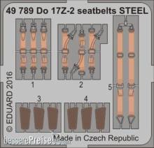 Eduard Accessories 49789 - Do 17Z-2 seatbelts STEEL for ICM in 1:48