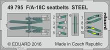 Eduard Accessories 49795 - F/A-18C seatbelts STEEL for Kinetic in 1:48