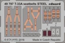 Eduard Accessories 49797 - T-33A seatbelts STEEL für Great Wal. in 1:48