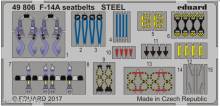 Eduard Accessories 49806 - F-14A seatbelts STEEL for Tamiya in 1:48